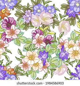 Abstract elegance seamless pattern with floral background