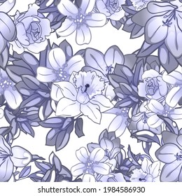 Resumen de la elegancia sin problemas con fondo floral