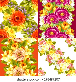 Abstract Elegance Seamless pattern with floral background