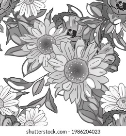 Resumen de la elegancia sin problemas con fondo floral