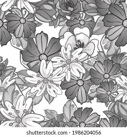 Abstract elegance seamless pattern with floral background