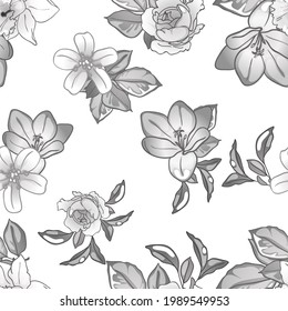 Abstract elegance seamless pattern with floral background