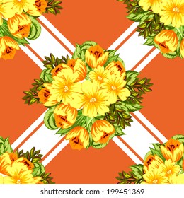 Abstract Elegance Seamless pattern with floral background