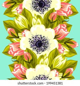 Abstract Elegance Seamless pattern with floral background
