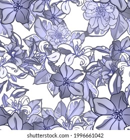 Abstract elegance seamless pattern with floral background