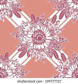 Abstract Elegance Seamless pattern with floral background