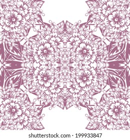 Abstract Elegance Seamless pattern with floral background