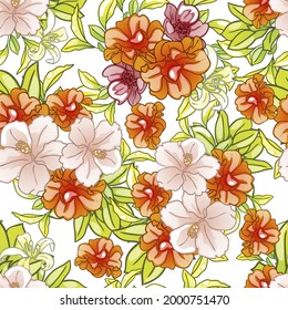 Abstract elegance seamless pattern with floral background