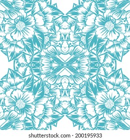 Abstract Elegance Seamless pattern with floral background