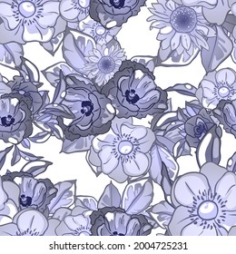 Abstract elegance seamless pattern with floral background