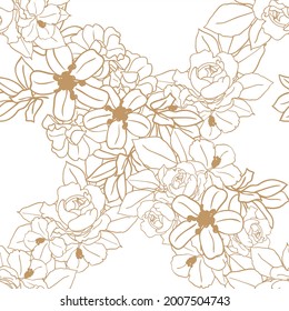 Abstract elegance seamless pattern with floral background