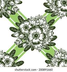 Abstract Elegance Seamless pattern with floral background