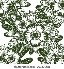 Abstract Elegance Seamless pattern with floral background