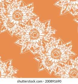 Abstract Elegance Seamless pattern with floral background