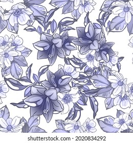 Abstrakte Eleganz, nahtloses Muster mit floralem Hintergrund