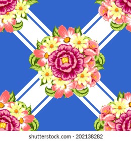 Abstract Elegance Seamless pattern with floral background