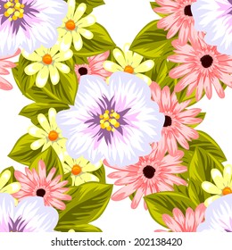 Abstract Elegance Seamless pattern with floral background