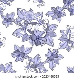 Abstract elegance seamless pattern with floral background