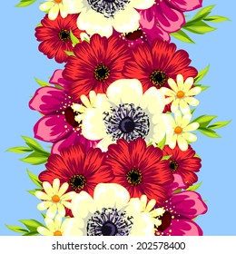 Abstract Elegance Seamless pattern with floral background