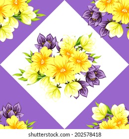 Abstract Elegance Seamless pattern with floral background