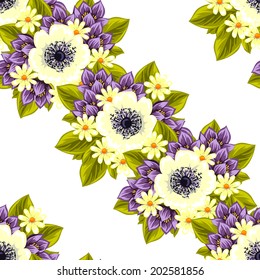 Abstract Elegance Seamless pattern with floral background