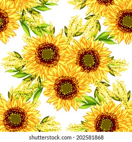 Abstract Elegance Seamless pattern with floral background