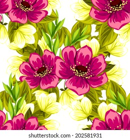 Abstract Elegance Seamless pattern with floral background