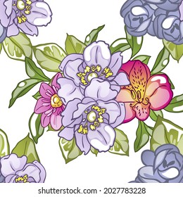 Resumen de la elegancia sin problemas con fondo floral