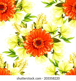 Abstract Elegance Seamless pattern with floral background