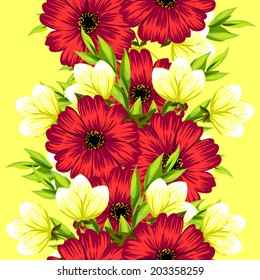 Abstract Elegance Seamless pattern with floral background