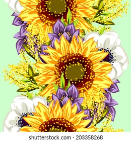 Abstract Elegance Seamless pattern with floral background