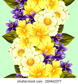 Abstract Elegance Seamless pattern with floral background