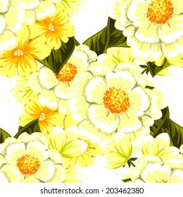 Abstract Elegance Seamless pattern with floral background