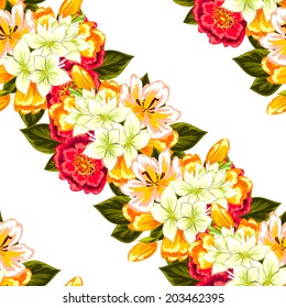 Abstract Elegance Seamless pattern with floral background