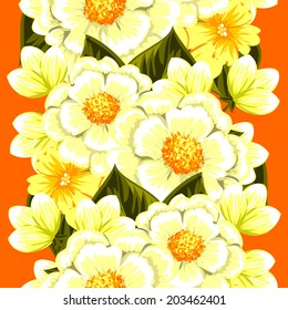 Abstract Elegance Seamless pattern with floral background