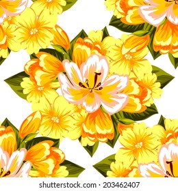 Abstract Elegance Seamless pattern with floral background