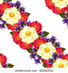 Abstract Elegance Seamless pattern with floral background
