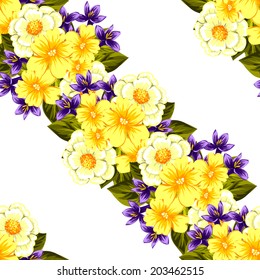 Abstract Elegance Seamless pattern with floral background
