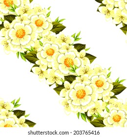 Abstract Elegance Seamless pattern with floral background