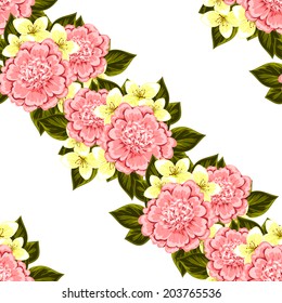 Abstract Elegance Seamless pattern with floral background