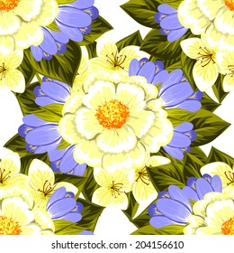 Abstract Elegance Seamless pattern with floral background