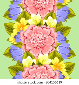 Abstract Elegance Seamless pattern with floral background