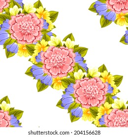 Abstract Elegance Seamless pattern with floral background