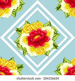 Abstract Elegance Seamless pattern with floral background