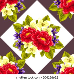 Abstract Elegance Seamless pattern with floral background