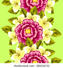 Abstract Elegance Seamless pattern with floral background