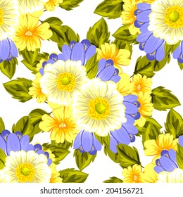 Abstract Elegance Seamless pattern with floral background