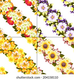 Abstract Elegance Seamless pattern with floral background