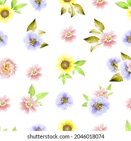 Resumen de la elegancia sin problemas con fondo floral
