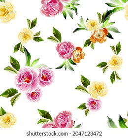 Resumen de la elegancia sin problemas con fondo floral